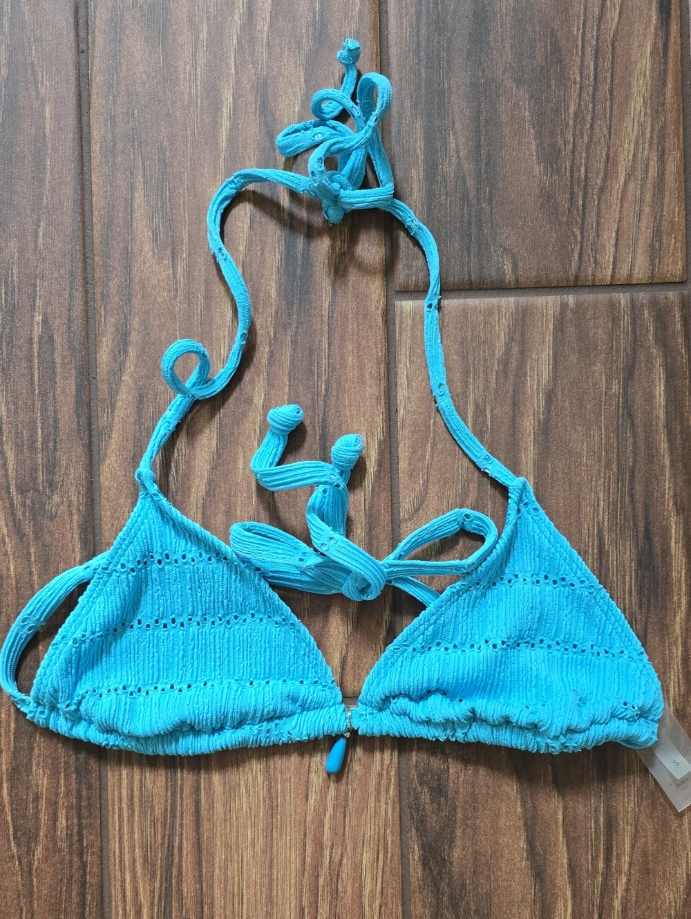 Lulu's Bright Turquoise Triangle Bikini Top